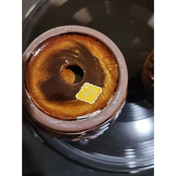 Vintage OMC Otagiri Japan Redware Pottery Owl Candle Brush Pencil Holder Cups - Picture 7 of 7